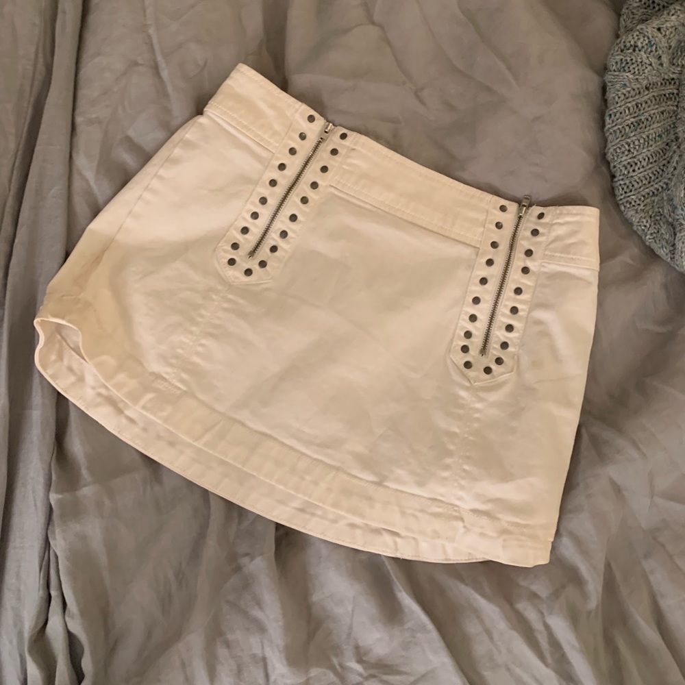 white free people skirt